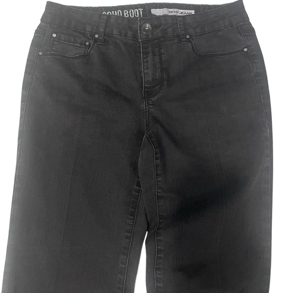 DKNY Womens Jeans Size 6 Soho Boot Black Bootcut - Picture 3 of 13